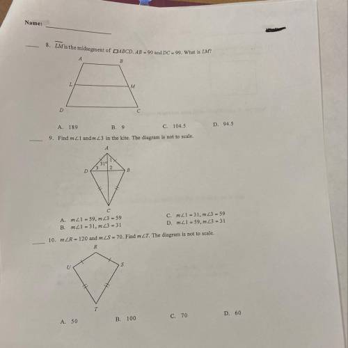 Need help with 8,9, and 10
