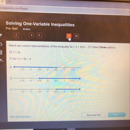 Help! Which are correct representation of the inequality?