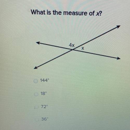 What is the measure of X? °