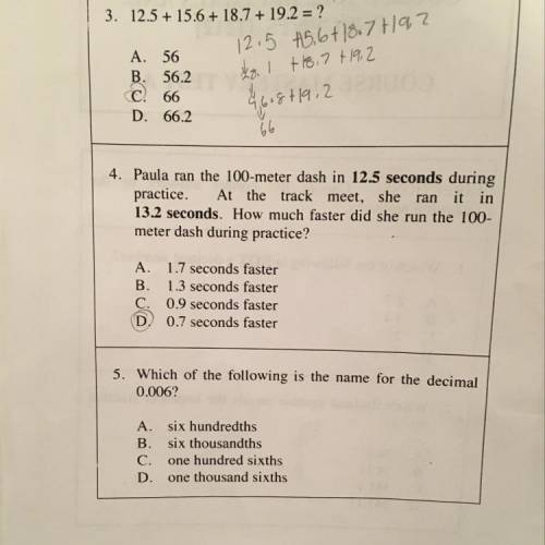 What’s is number 5 and if I’m correct on 4 &4 thanks