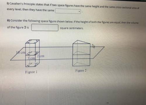 Find the volume of figure 2 It seems confusing because it only states that they have the same height