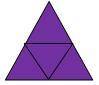 Identify the solid formed by the given net.  Triangular Prism.  Triangular pyramid.  Cone.  Triangle