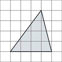 (05.01)Which statement best describes the area of the triangle shown below?  It is one-half the area