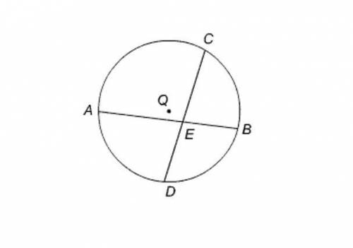 What is the length of segment CE if AE = 8 in, EB = 10 in, and ED = 5 in? A.4 in B.80 in C.13 in D.1