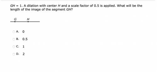 Question 9: Please help, what would be the length of the image of the segment GH?