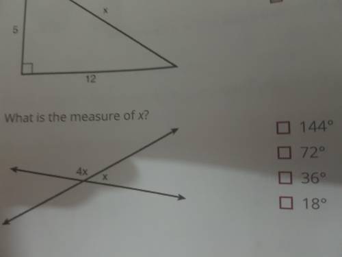 What's the measurement of x? Pls answer A.S.A.P