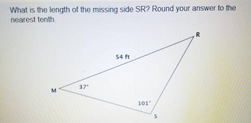 #3 What is the length of the missing side SR? Round answer to the nearest tenth. ( see attached pic)