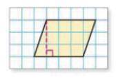Calculate the area. Each square measures 1 square cm.