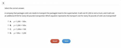 Select the correct answer. A company that packages cold cuts needs to transport the packaged meat to