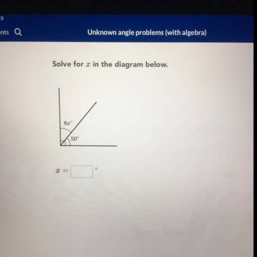 Solve for x in the diagram below I need help