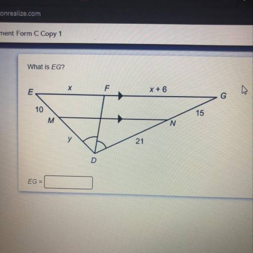 What is EG of triangle EDG?