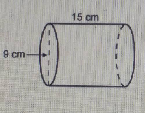 Find the volume of the cylinderA. 135π cm^3B. 1215π cm^3C. 303.75 cm^3D. 67.5π cm^3