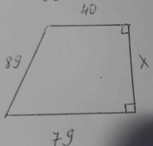 I need to find x using pythagorean theoram