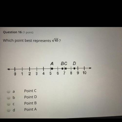 Is it Point C, D , B or A? I need help I don’t know this