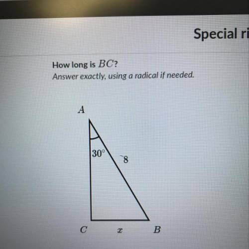 How long is BC? Answer exactly, using a radical if needed.