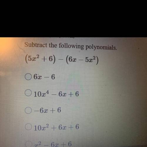 Subtract the polynomials