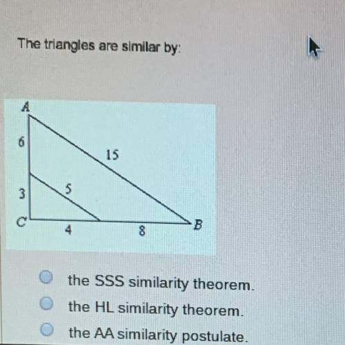 The triangles are similar by ?