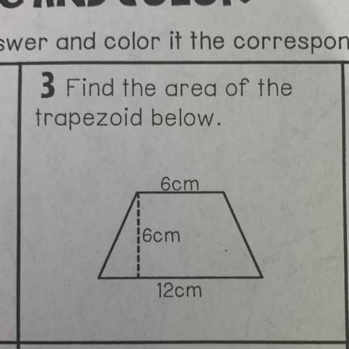 Find the area of the trapezoid below.