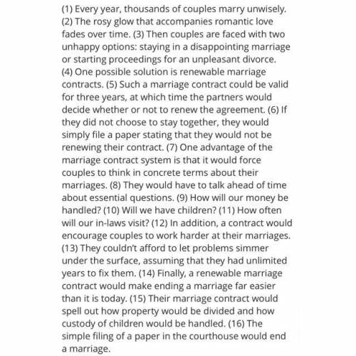 Please help. I’ll mark as brainliest if correct! Choose the implied main idea.  A. Divorce is too un