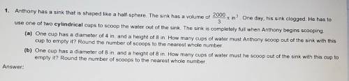 I need help with this math problem. You have to answer part A and B for question 1. I posted a pictu