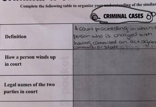 How does a person wind up in a court (criminal case)