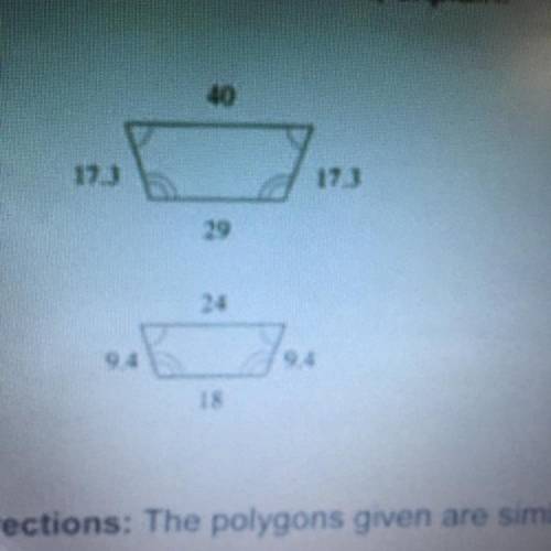 Determine whether the polygons are similar. If so, write a similarity Statement and give the scale f