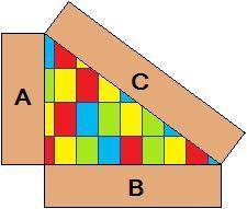 Mrs. Bird set-up her kindergarten classroom so that there was a right triangular area formed by the
