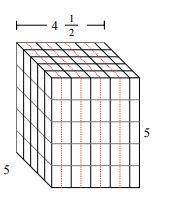 He right rectangular prism is packed with unit cubes of the appropriate unit fraction edge lengths.
