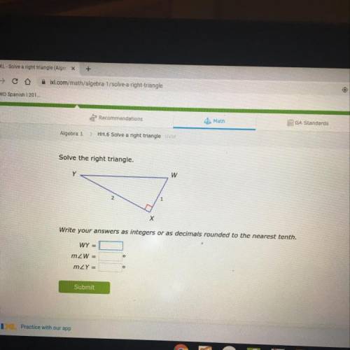 HELP PLEASE  Solve the right triangle