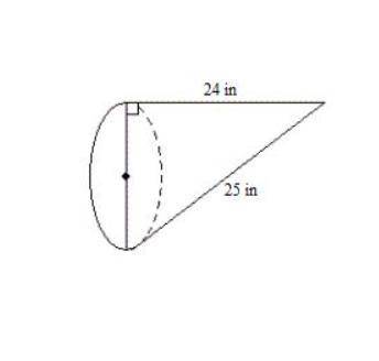 Find the volume of the cone. Use 3.14 for π. Round to the nearest tenth.  600.0 in3 307.7 in3 923.2