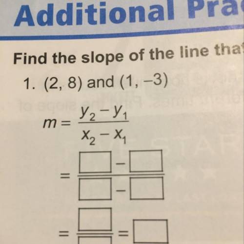 Find the slope of the line that contains each pair of points.
