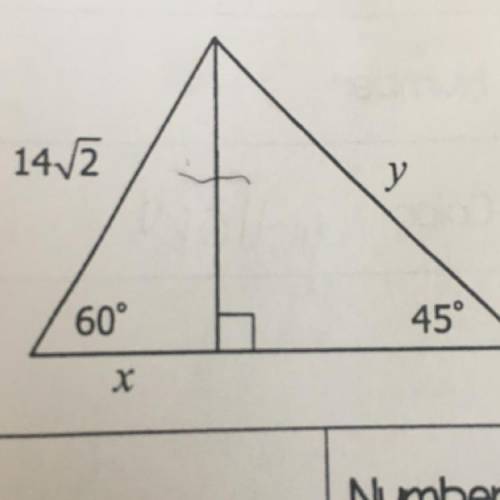 Find the value of x and y please