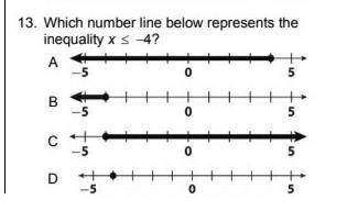 Which which number line below represents the inequality number line plzzz