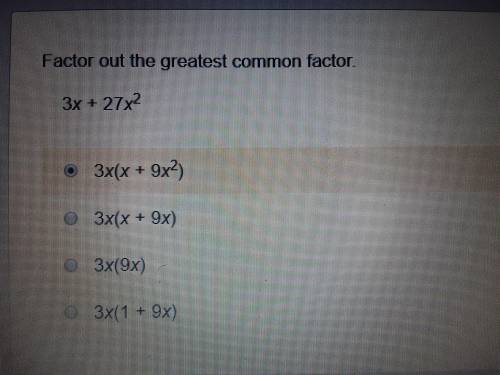 Factor out the greatest common factor 3x+27x^2
