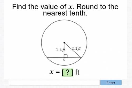 [25 points] Find the value of x. Round to the nearest tenth.