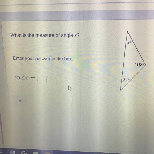 What is the measure of angle X?