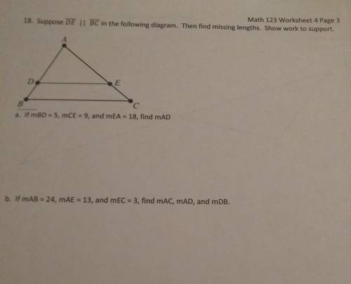 Can someone please help me find the missing lengths in the following diagram?