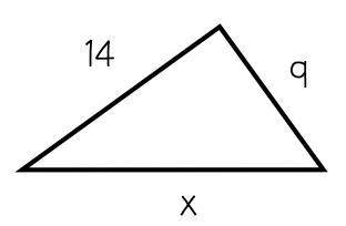 Find x, the missing side length of the right triangle. can anybody help