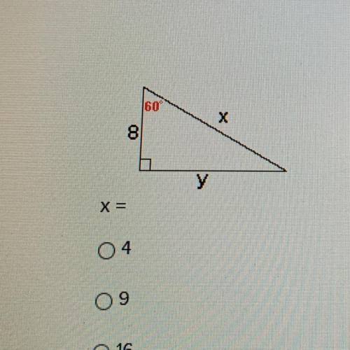 X= 4, 9, 16, please help