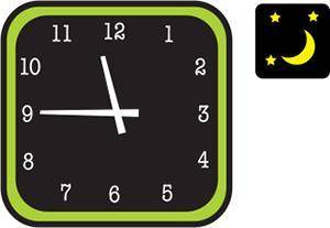 Please help with time in Spanish  Clock one: Son las doce ____ cuarto de la noche. Clock two: Es ___