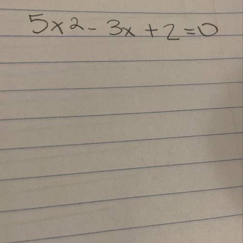 How do you solve using quadratic formula