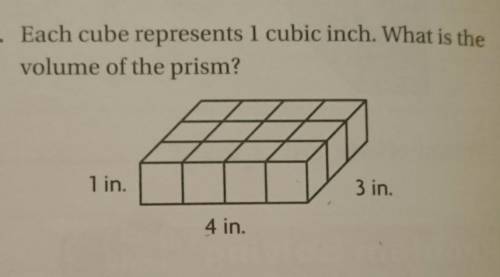 Each cube represents 1 cubic inch. What is the volume if the prism?