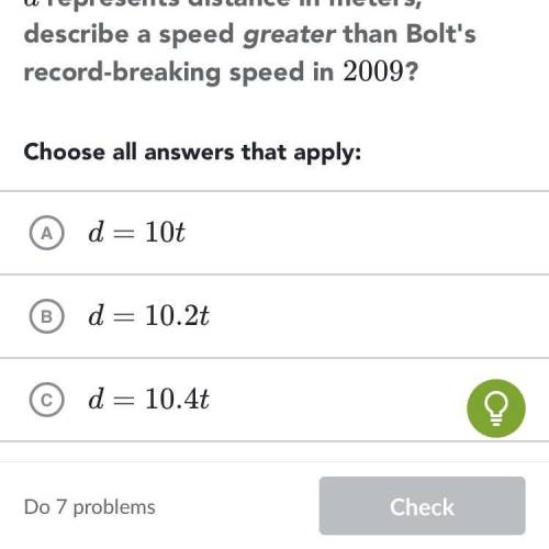What answer represents distance in meters, describe a speed greater than bolt’s record breaking spee