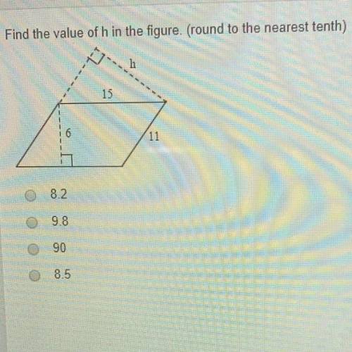 Find the value of h in the figure.