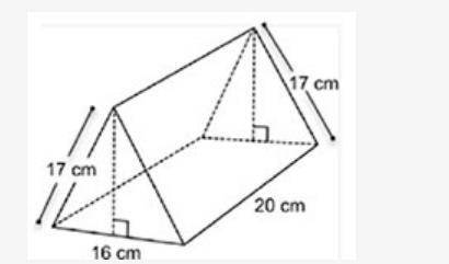 A candy bar box is in the shape of a triangular prism. The volume of the box is 2,400 cubic centimet