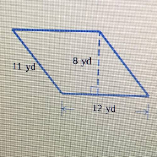 Find the area of this parallelogram. Be sure to include the correct unit in your answer