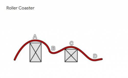 SO MANY POINTS! WILL MARK BRAINIEST Which point on the roller coaster's path represents the poin