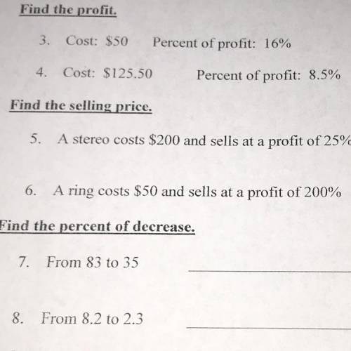 How do you do 3 and 4? Is it the same as doing selling price or tax?