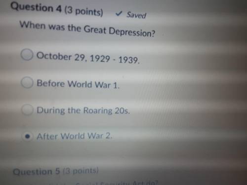 When was the Great Depression help me fast