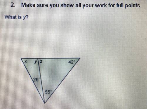 What is Y? X Y Z  make sure you show all work for full points.